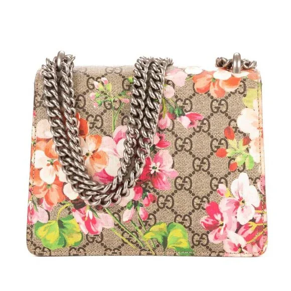 Gucci Blooms Dionysus Beige Burgundy Supreme Canvas Shoulder Bag - Picture 5 of 10